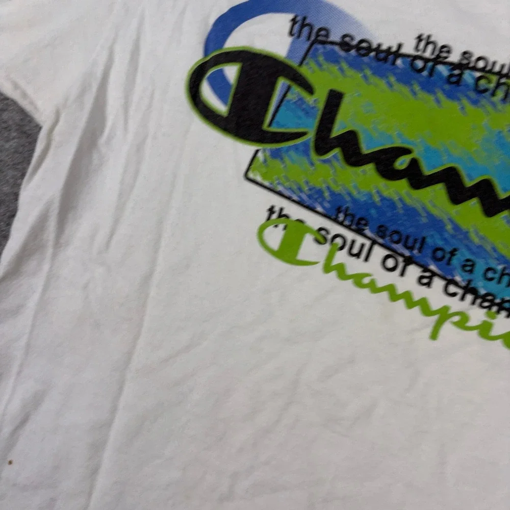 Champion T-Shirt Mens XL White Vintage 90s Soul of a Champion Graphic Tee - Picture 6 of 13
